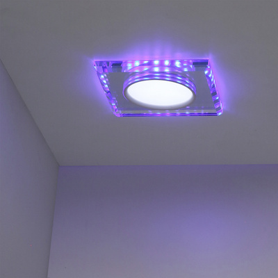 Chrome/blue LED square ceiling light SSP-22 2263892