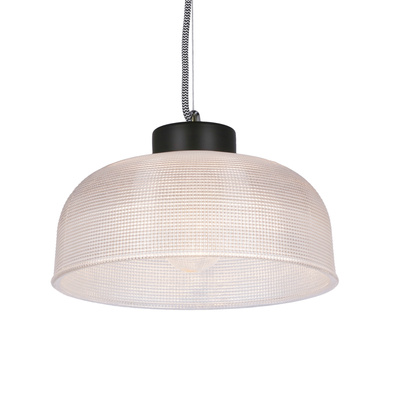 Lampa suspendata 27cm sticla/cablu negru Liverpool Ledea 50101286
