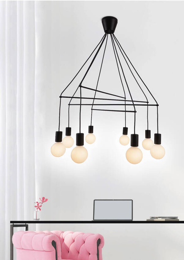 Lampa wisząca carna matowa 8xE27 dwuobwodowa Alto 38-70951