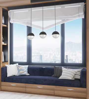 Lampe suspendue bande LED noire 5W Furni A0031-330