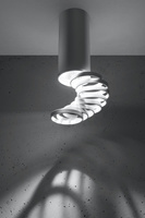 Plafonnier tube 20cm anneau blanc 2282725