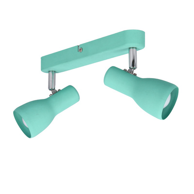 Lampa sufitowa Picardo regulowana 2-punktowa metalowa miętowa E14