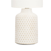 Tischlampe aus weißer Keramik für den Nachttisch Iner Candellux 41-79848