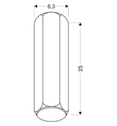 Candellux weißes Sechskantrohr 2282800