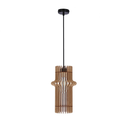 Suspension Eco 4 1x40 e27 Abat-jour en bois
