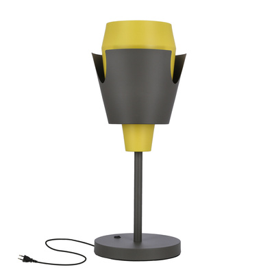 Lampe de table gris/jaune avec interrupteur Falun LEDEA 50501150