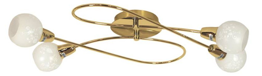 Ceiling lamp plafond 4xE14 brass AVILA 98-07148