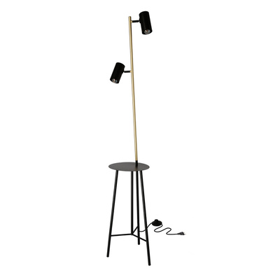 Lampadaire noir et or 164cm Perret 52-00019