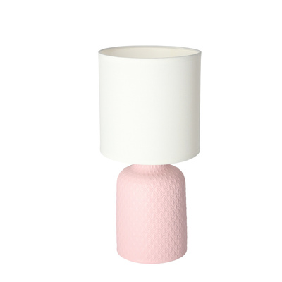 Tischlampe rosa Keramik Nachttisch Iner Candellux 41-79855