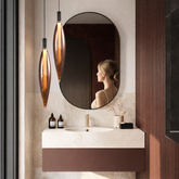 Lampa suspendata Nordic tub de sticla cupru pentru living simpla