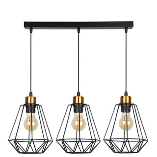 Lampe suspendue bande noire et dorée 3 Primo 33-00231
