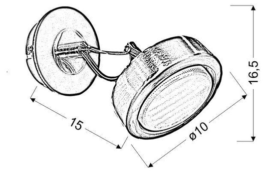 Lampa de perete candellux earth sconce 91-15788 gx53 energo satin/wenge