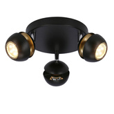 Boni plafon 3x3w gu10 led czarny