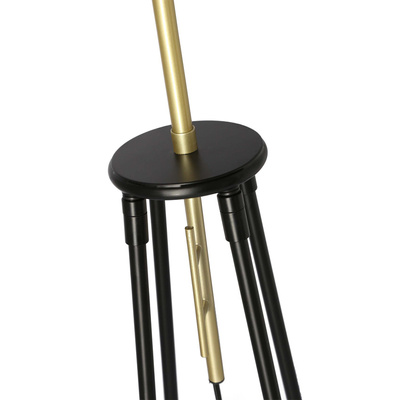 Lampa de podea negru si auriu mat Tegola 51-00071