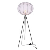 MELLOW lampa podłogowa czarny 1x40W E27 abażur  52 biały kula 51-40879   