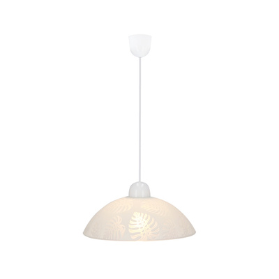 Alcara pendant lamp, white lampshade with pattern 31-16737