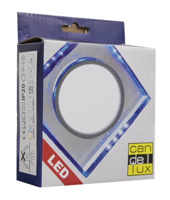 Chrome/blue LED square ceiling light SSP-22 2263892