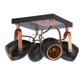 Black and copper adjustable ceiling lamp E14 4x40W Anica 98-83128
