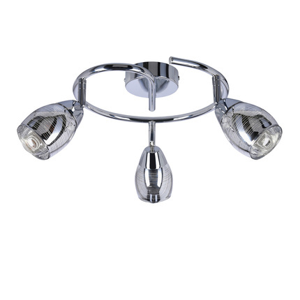 Virginia Plafonnier spirale chrome e14 avec abat-jour miroir 98-14047