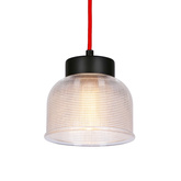 Hängelampe 15cm klar/rotes Kabel Liverpool Ledea 50101287
