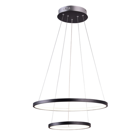 Lampe suspendue LED 40W 4000K 50cm noir LUNE 32-64745