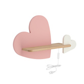 LED Wandleuchte 5W Kinderlampe rosa Herzregal Heart Candellux 21-84552
