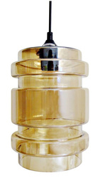 Hanging ceiling lamp glass amber 60W E27 Decorado Candellux 31-36643-Z