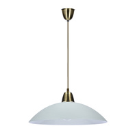Vanda lampa wisząca patynowy 1x60W E27 klosz biały