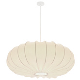 CAFEE' pendant lamp 66cm white 1x40W E27 shade latte