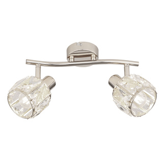 Lampa sufitowa Dubai listwa ze szklanymi kloszami 2-punktowa do salonu