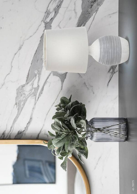 Ambon Candellux 41-78575 Nachttischlampe aus grauer Keramik