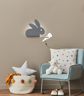 Lampa kinkiet półeczka 5W LED 4000K IQ Kids Rabbit szary 21-85184