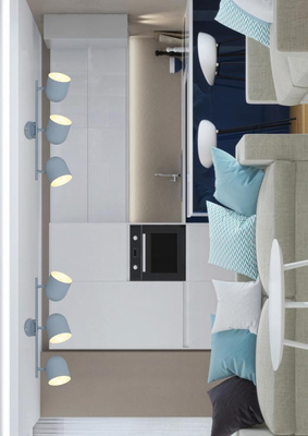 Aplică candellux azuro 93-63229 bandă e27 gri mat