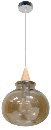 Hängelampe Glas geräucherter Schirm 60W E27 Enriks 2 Candellux 31-77776