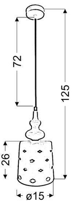 Lampa wisząca 1xE28 14cm HAMP 31-51905