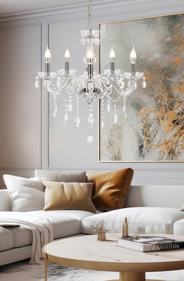 Candelabru cristal auriu 3xE14 Maria Teresa 33-94639