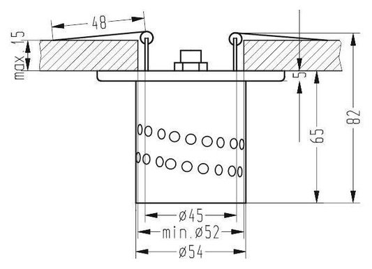 Plafonnier en aluminium 3W blanc LED SMD 230V SA-11 Candellux 2255132