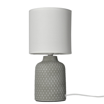 Tischlampe aus grauer Keramik für den Nachttisch Iner Candellux 41-79886
