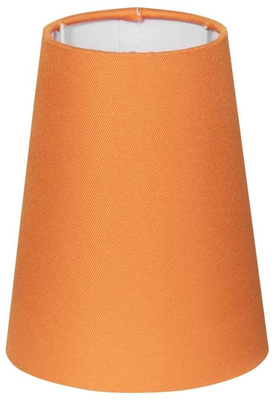Lampenschirm orange Kegel 15x12,5cm E14 Stoff/PVC Kegel Candellux 77-10520
