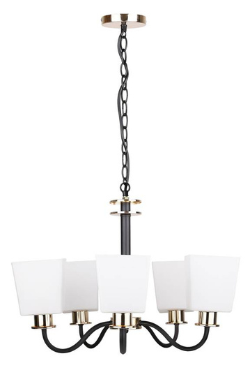 Suspension lustre noir et blanc 5xE27 Schubert 35-74249