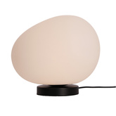 Table lamp STONES minimalist white acrylic shade 30 cm stone shape Scandinavian bedside lamp E27