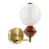 Kinkiet Flores ceramiczny ze szklanym kloszem 7W LED 3000K do sypialni