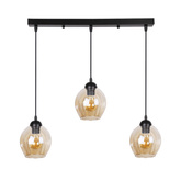 Lampa wisząca szklana czarno/brązowa 3xE27 Aspa 33-00606