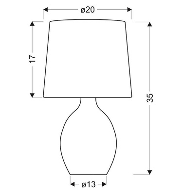 Lampe de table en céramique noire Ambon 41-78643