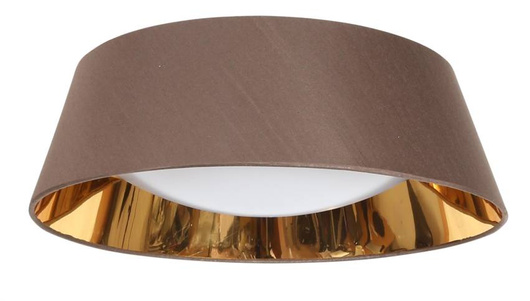 Plafonnier LED blanc froid 16W abat-jour marron Mola Candellux 31-41500