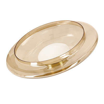 Suspension Ombre 34 verre abat jour ambre blanc simple GX53