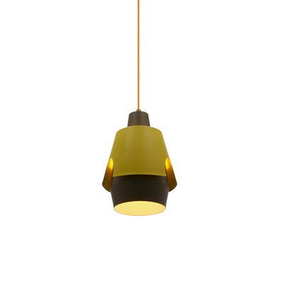 Yellow grey pendant lamp E27 Falun Ledea 50101149