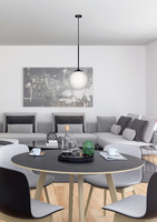 Lampa suspendata bila neagra / alba 20cm Glasgow Ledea 50101284