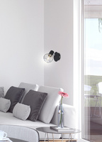 Wandleuchte 1X40W E14 schwarz/chrom OSLO 91-61836