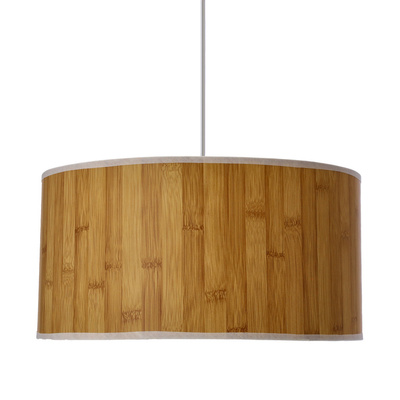 Lampa wisząca z abażurem Timber brązowa pojedyncza do salonu i jadalni